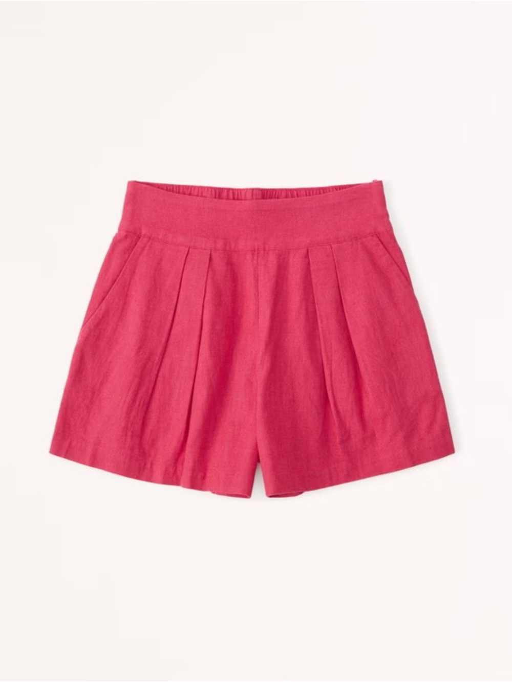Abercrombie & Fitch Pleated High-Waist Shorts - Raspberry Red Size XS NWT